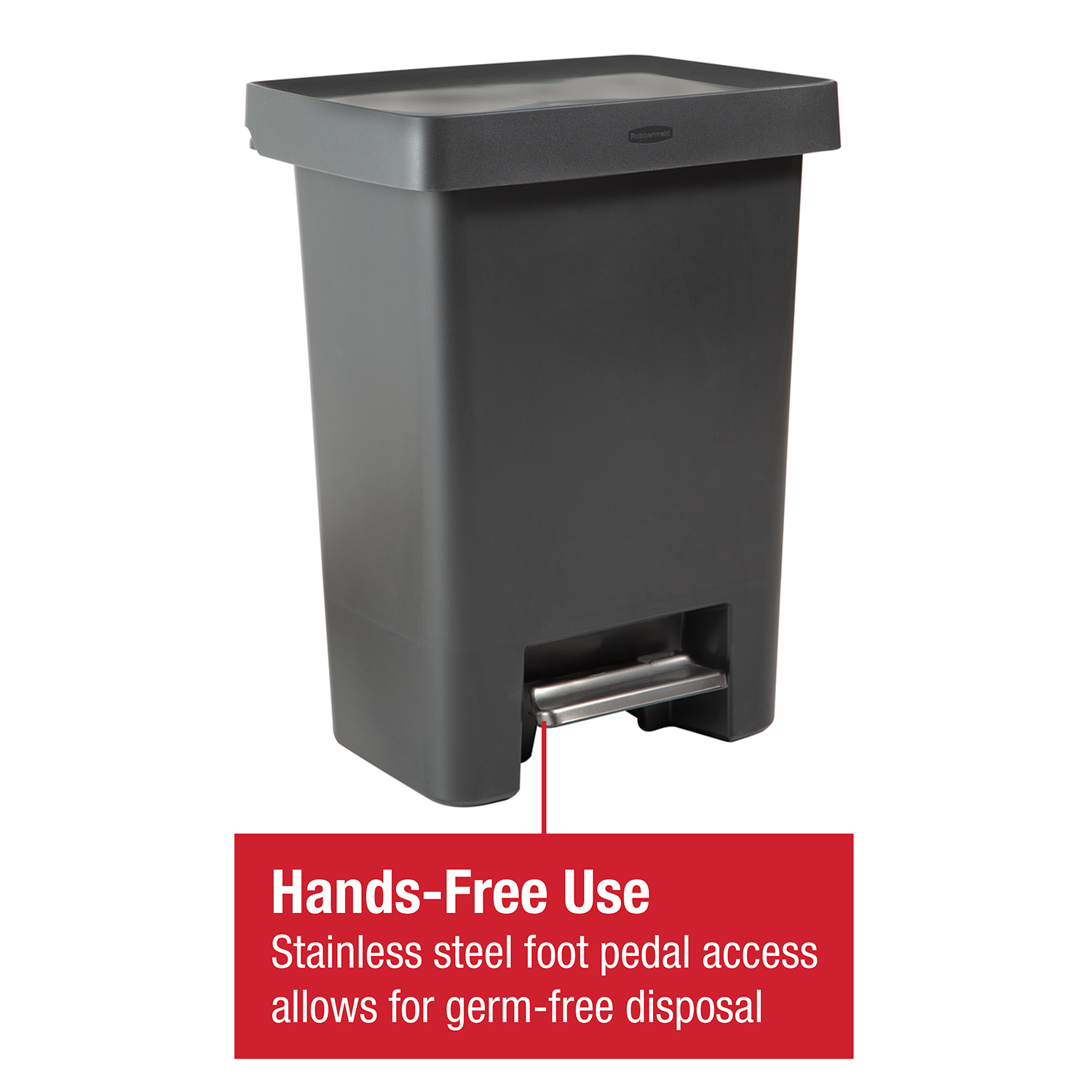 Rubbermaid Step On Bin 70L Charcoal