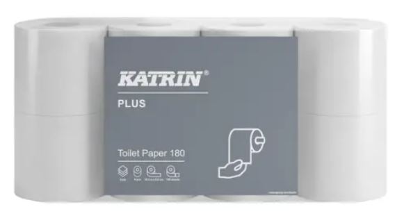 Katrin Plus Toilet Roll x56 3ply, 180 sheets