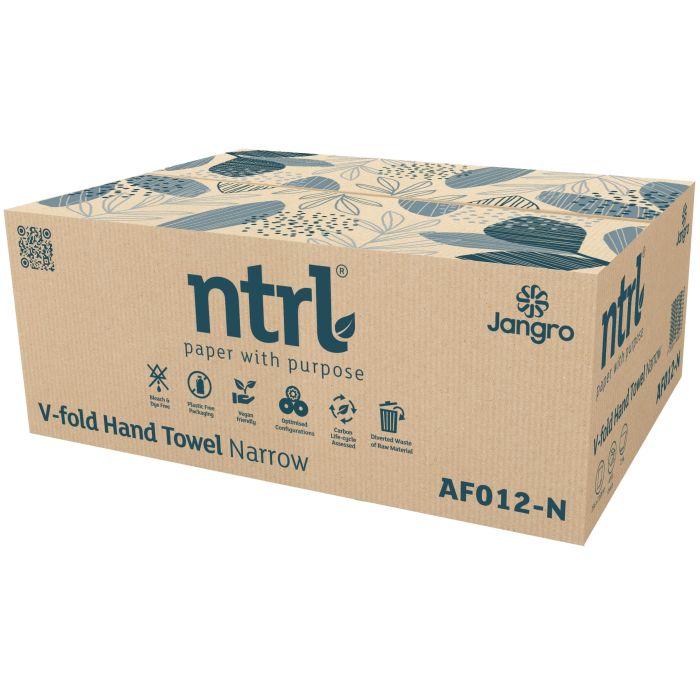 Jangro ntrl Narrow V-Fold H/Towels x4000 2 ply
