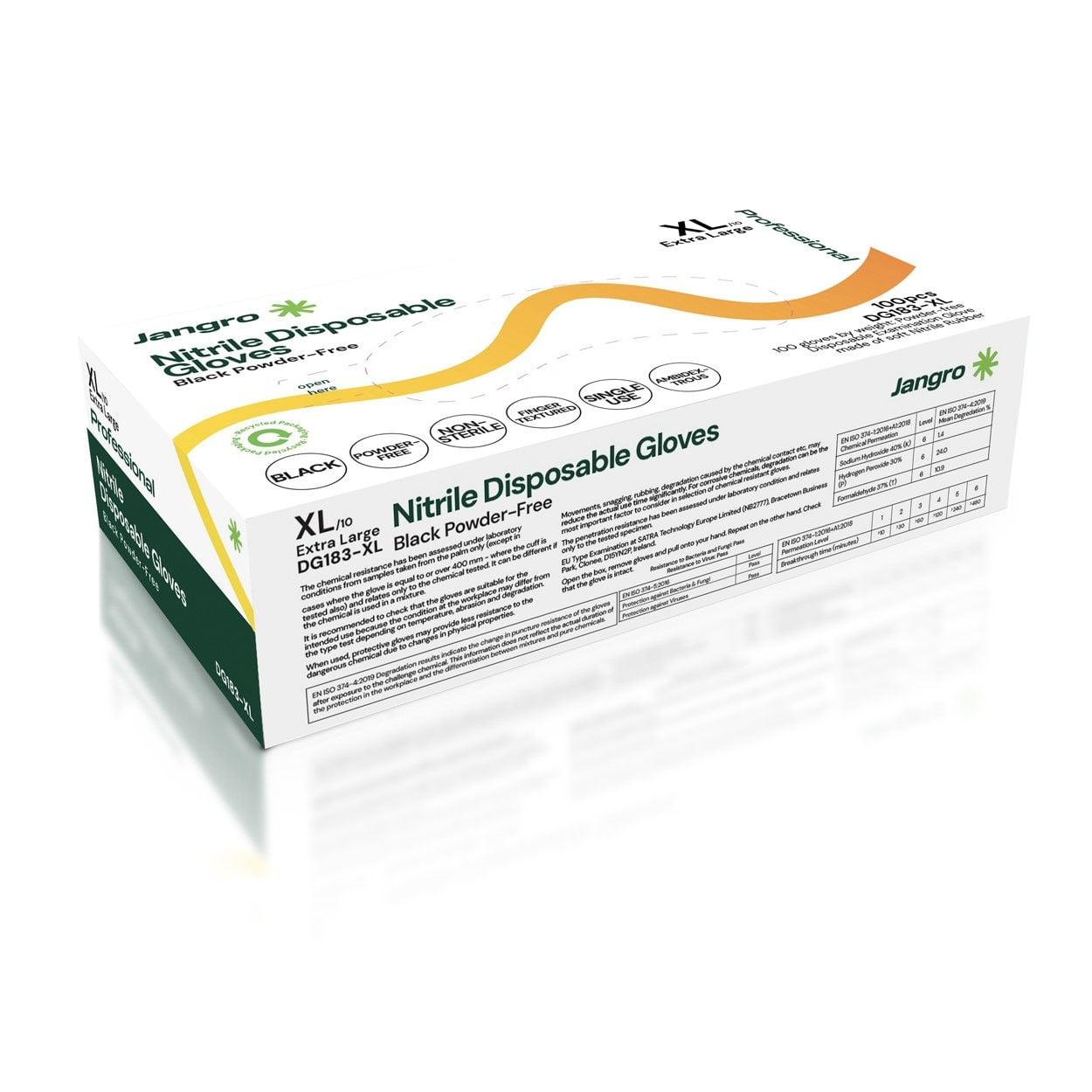 Black Nitrile Disposable Gloves x 100 XL