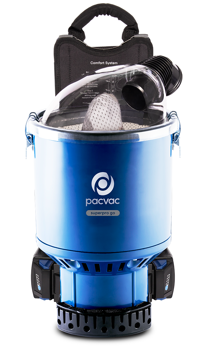 Pacvac SUPERPRO GO Battery Backpack Vacuum